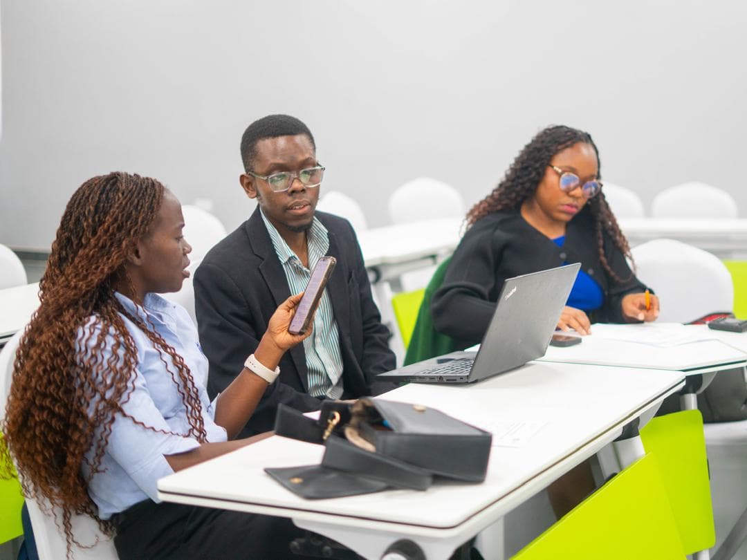 Massi Mapani taking part in a collaborative technology workshop